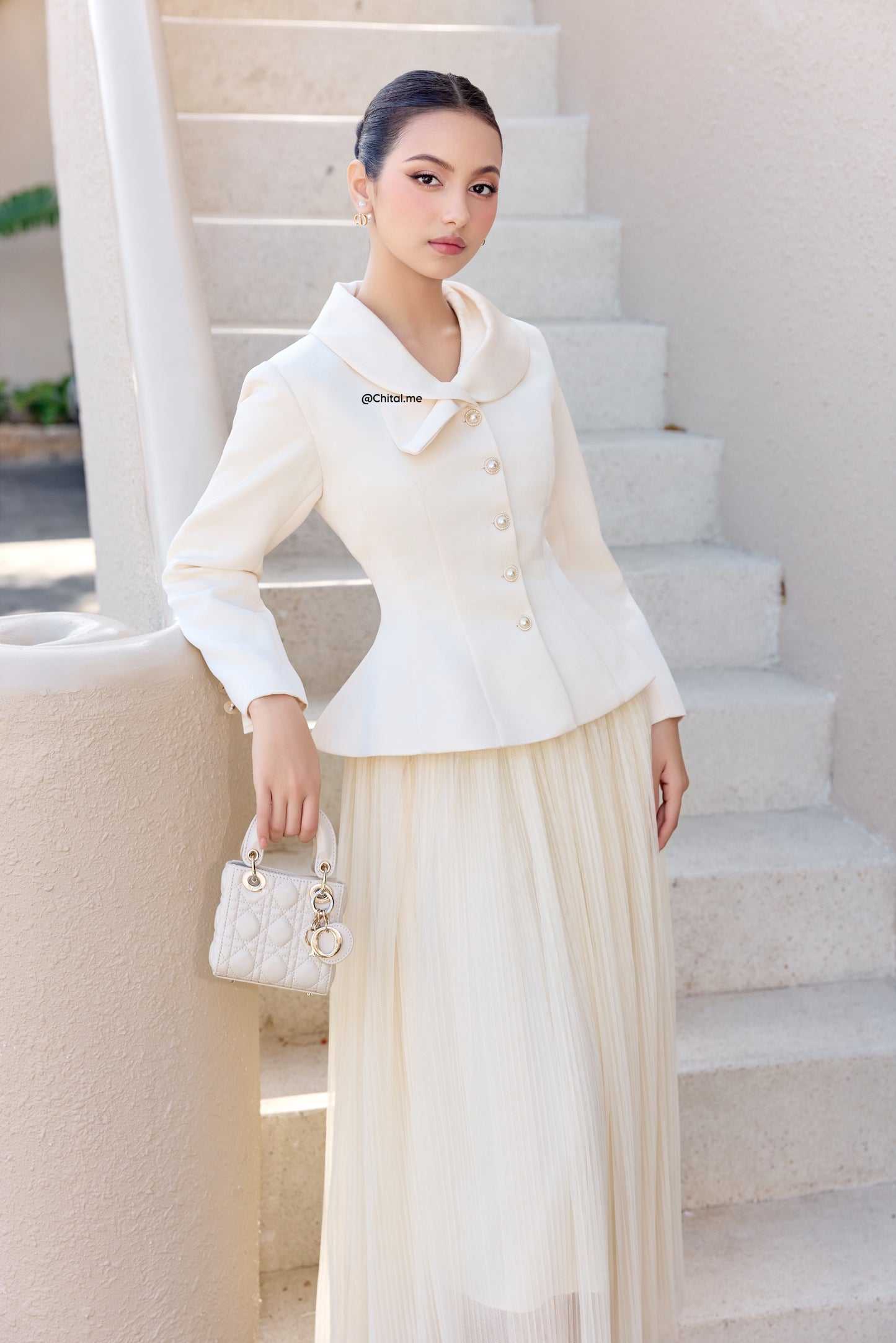 ivory blazer and skirt set
