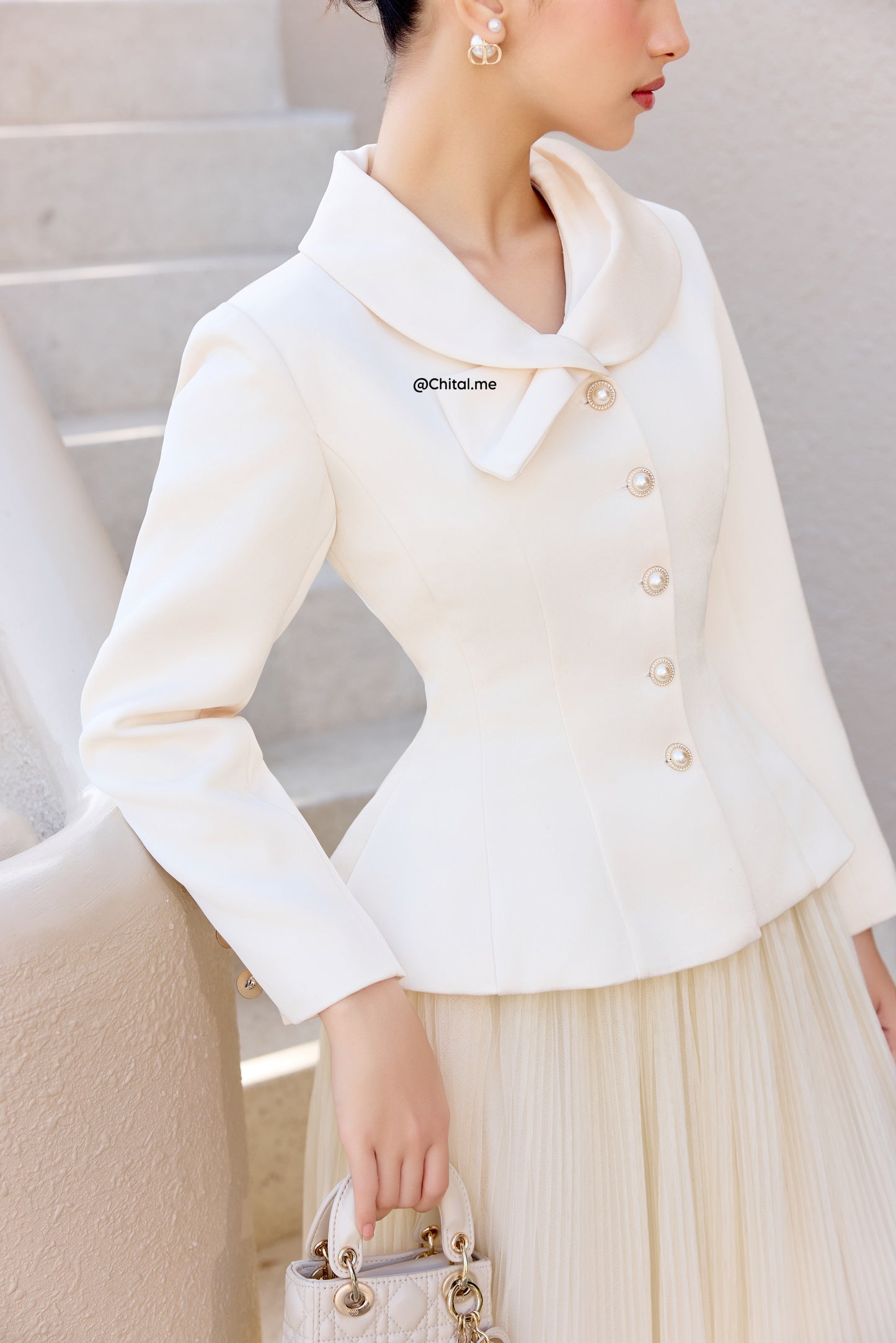 ivory blazer and skirt set