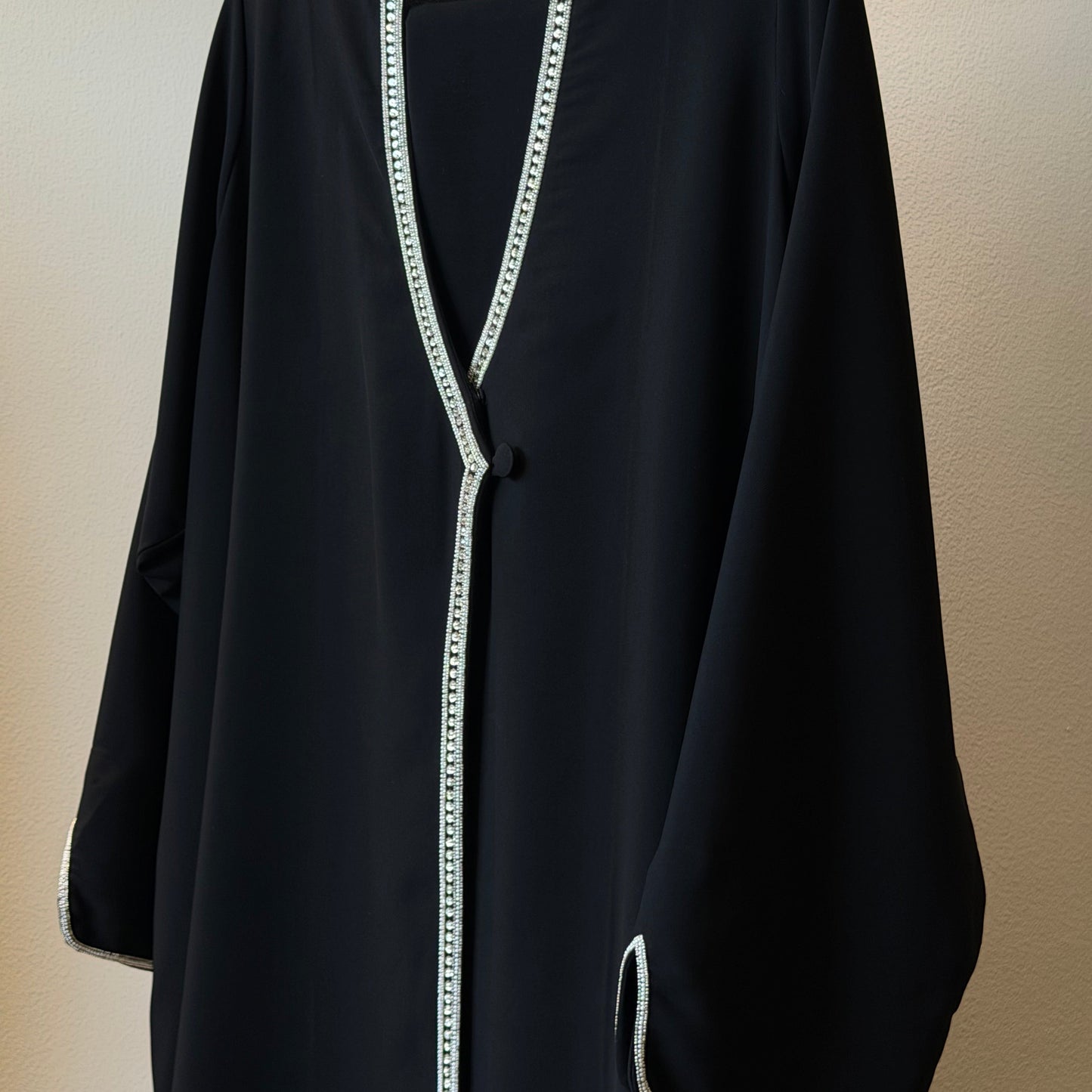 Silver Trim Abaya