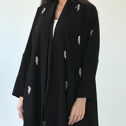 Silver Rain Abaya
