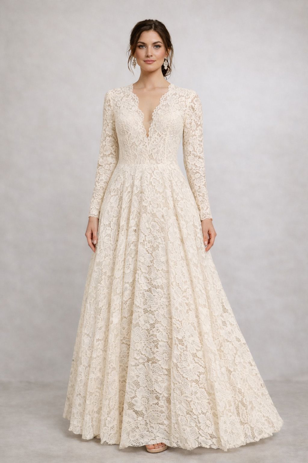 Off-White Dress – Lace Detail