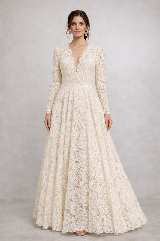 Off-White Dress – Lace Detail