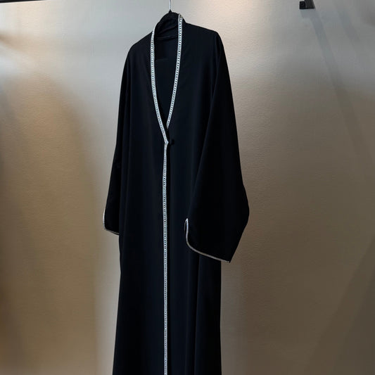 Silver Trim Abaya