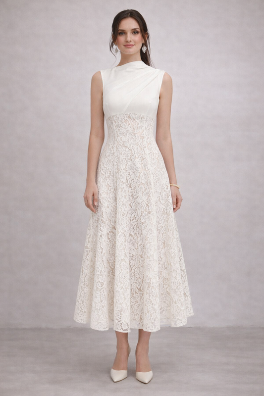 Pure Lace Off-White Dress