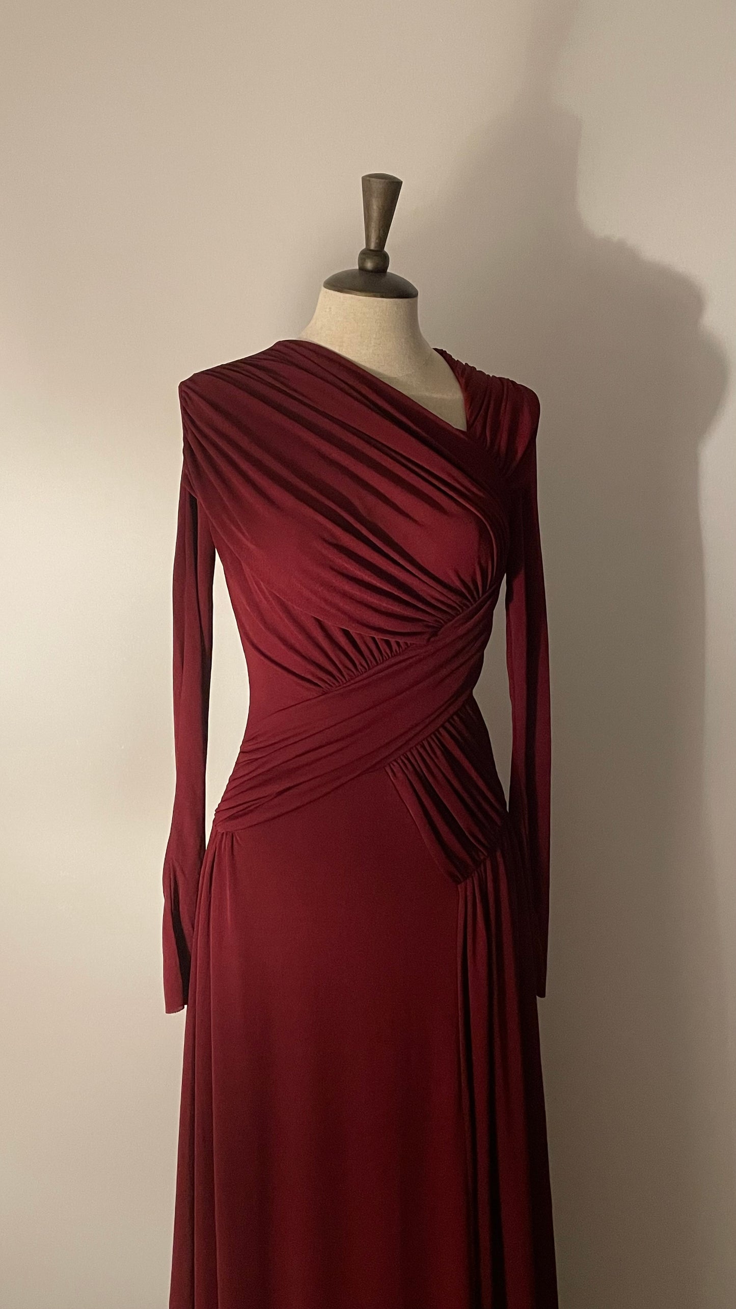 Burgundy maxi dress
