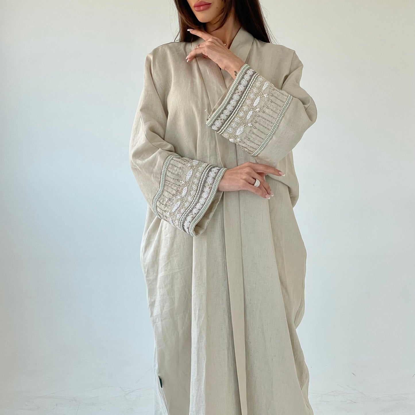 Pearl Loom Linen Abaya