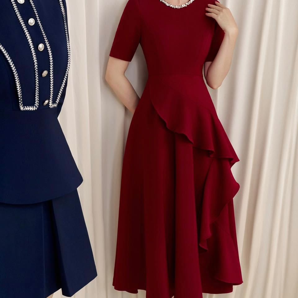 Burgundy dress