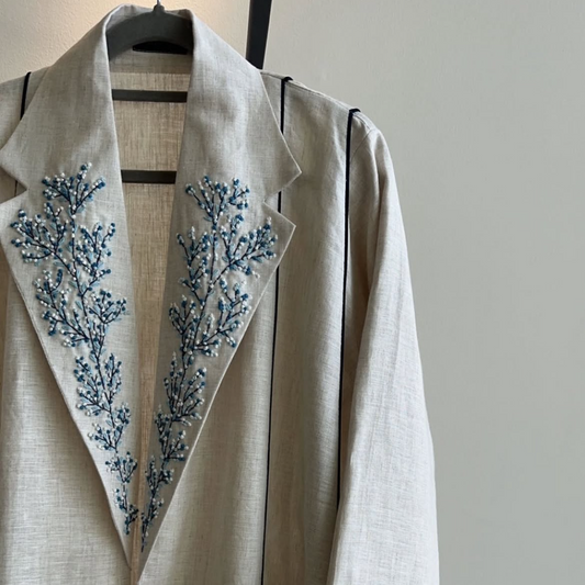 Azure Bloom Abaya