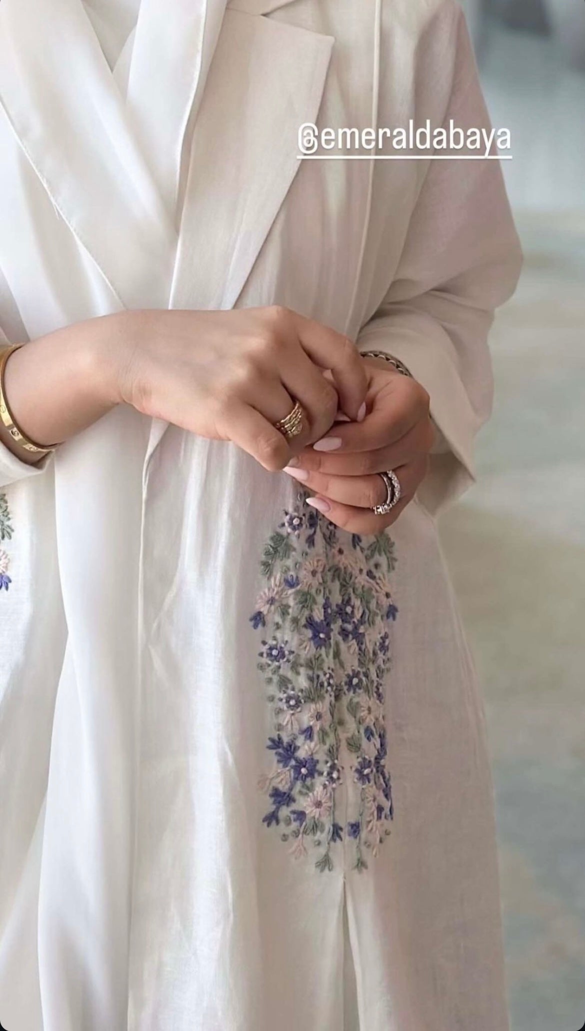 Bluebell Garden Linen Abaya