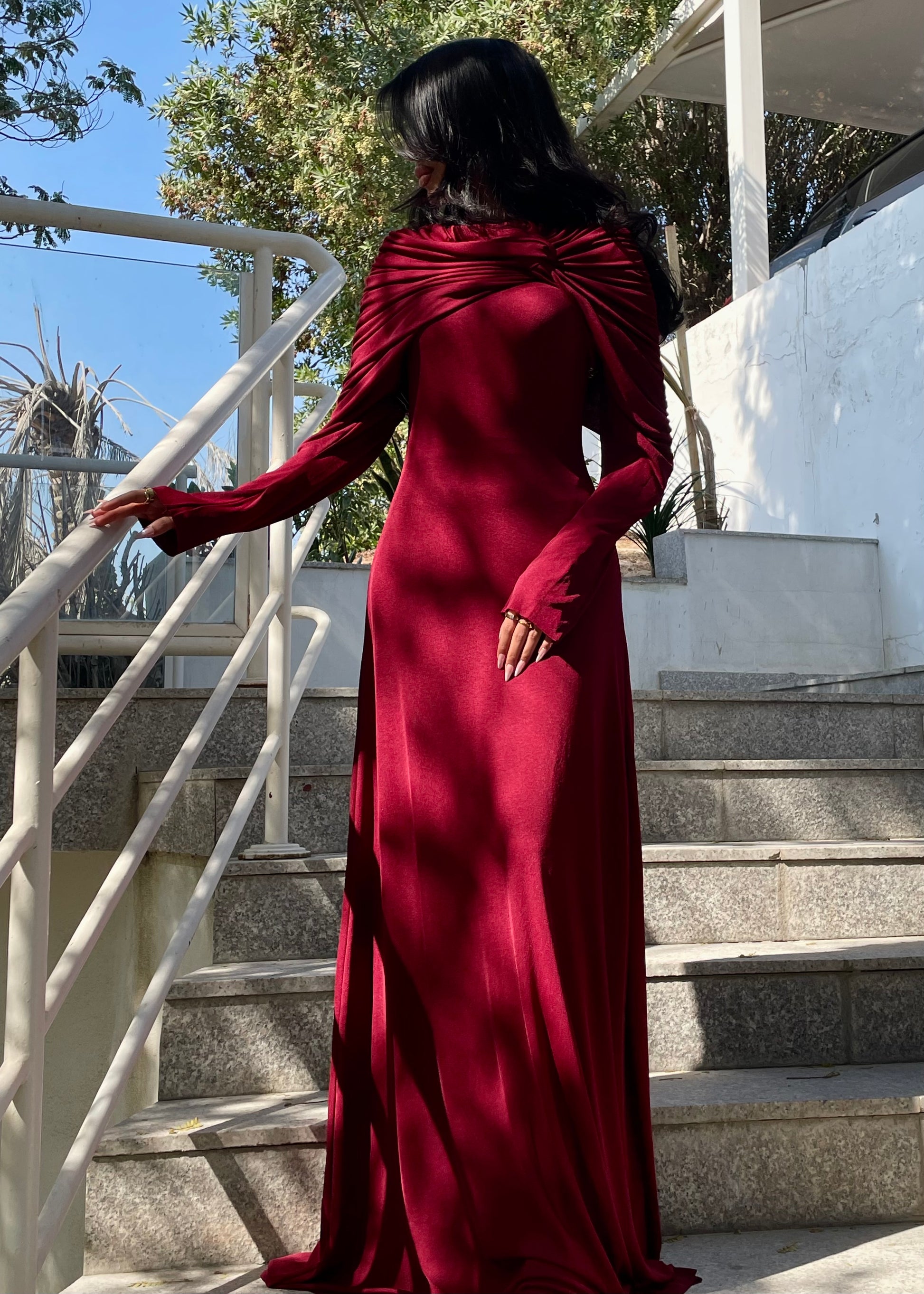 red dress for eid Red Matching Mother-Daughter Outfit | Embroidered Cotton Raw Silk 3-Piece | Eid Family Twinning | Festive Mom & Me Dress